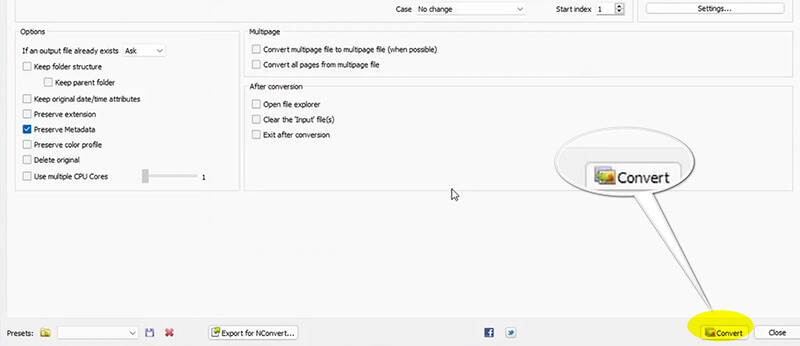 Convert Avif to JPG In Xnconvert
