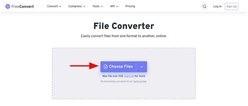 Freeconvert Choose Files