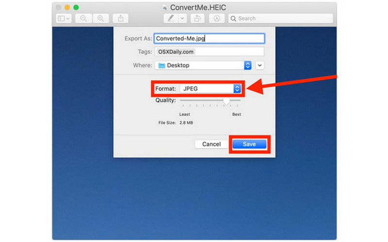 Preview Format Save