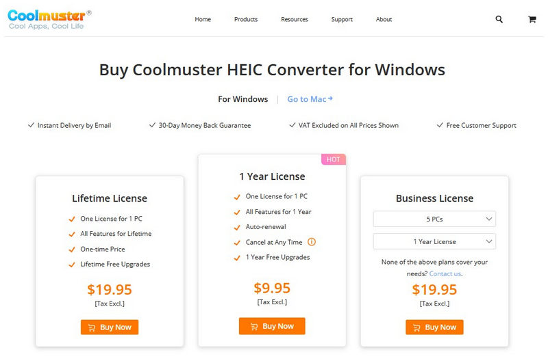 Coolmuster Heic Converter Pricing Plans