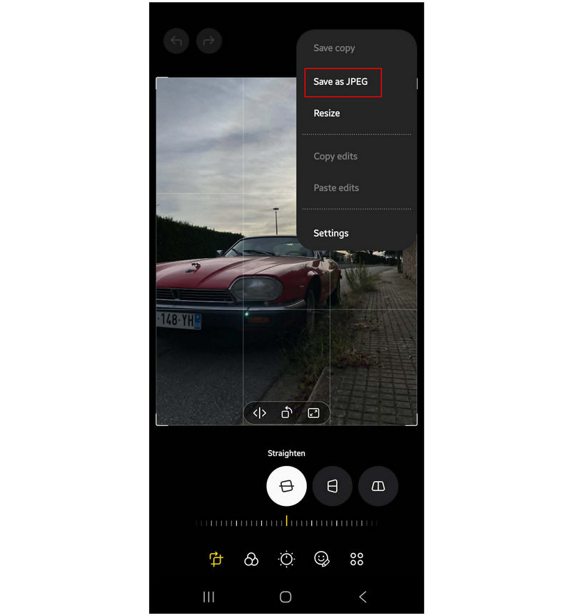 Samsung Gallery Save As Jpeg