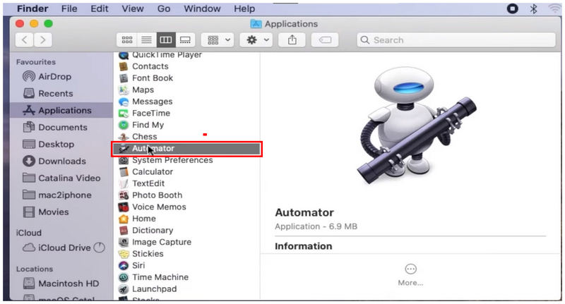 Automator Open Application
