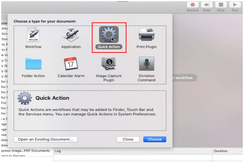 Automator Type Of Document