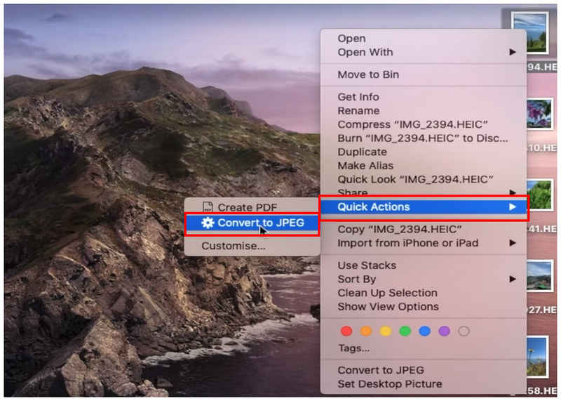 Automator Use Quick Action