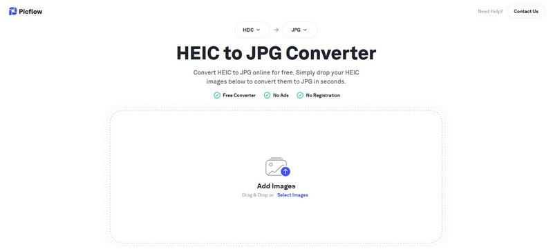 Picflow Heic To Jpg Website
