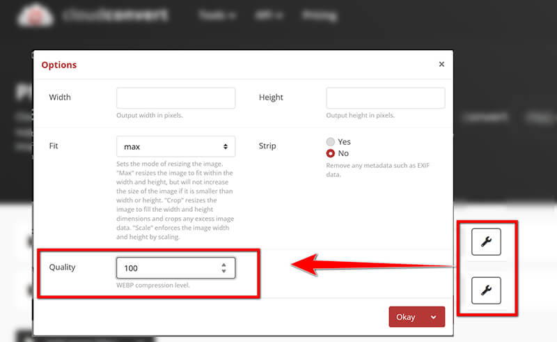 Adjust Image Quality Cloudconvert