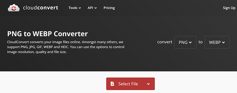 Upload PNG to Cloudconvert
