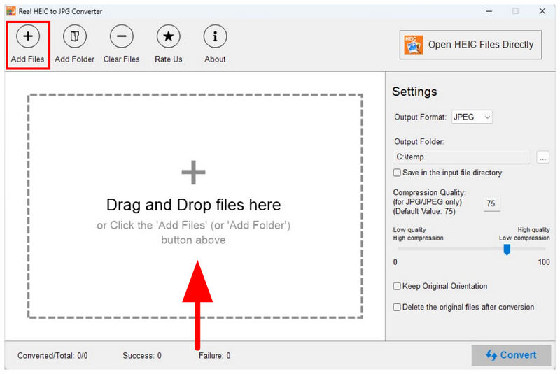 Real Heic To Jpg Converter Add Files