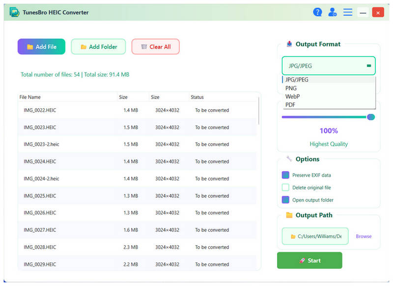 Tunesbro Heic Converter Batch Converter