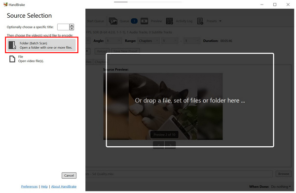 Handbrake Folder Scan