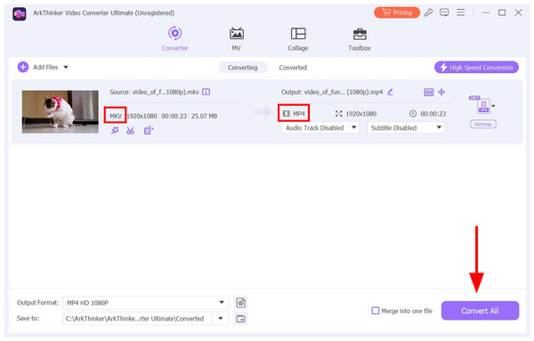 Arkthinker Video Converter Ultimate Convert