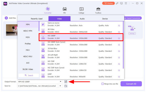 Arkthinker Video Converter Ultimate Output