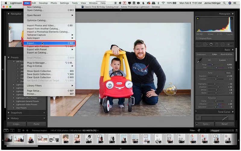 Adobe Lightroom File Export