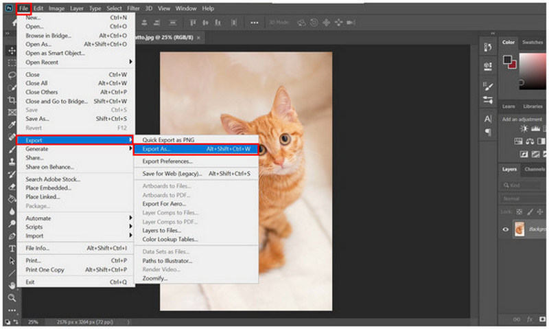 Adobe Photoshop Export Settings