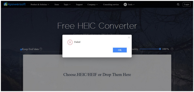 Apowersoft Heic Converter Failed Upload