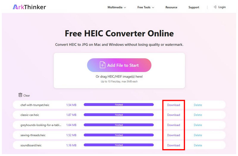Arkthinker Heic Converter Download Files