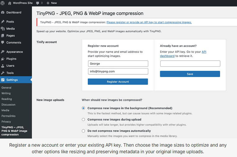 Install Wp Tinypng Plugin