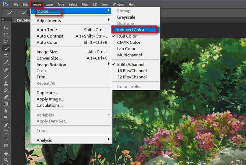 Png Image Mode in Photoshop