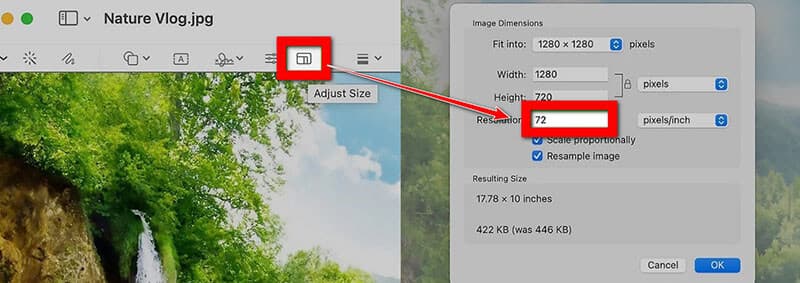 Resize JPG In Preview