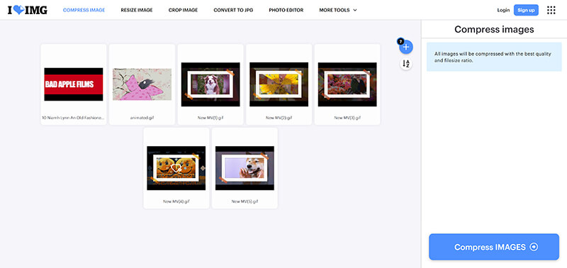 iLoveimg Gif Compressor