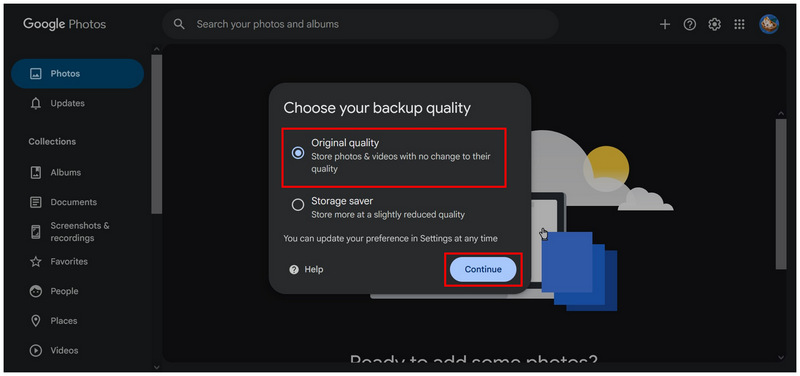 Google Photos Backup Original