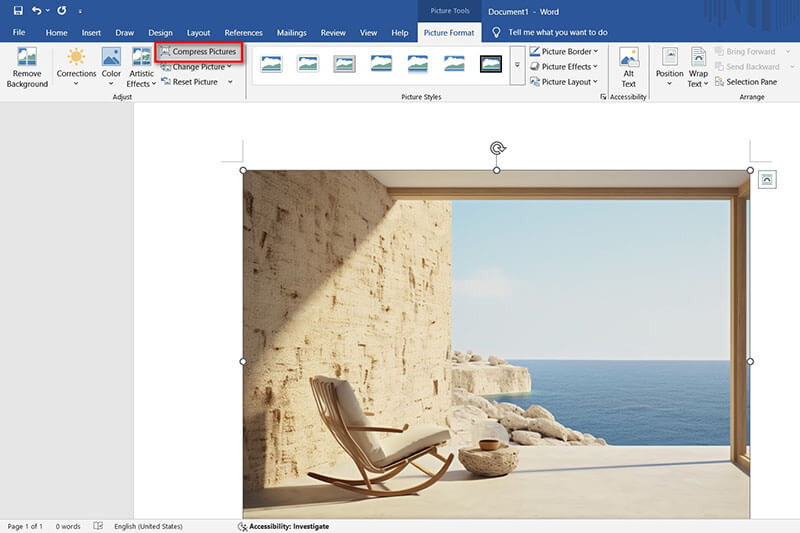 Compress Picture Option