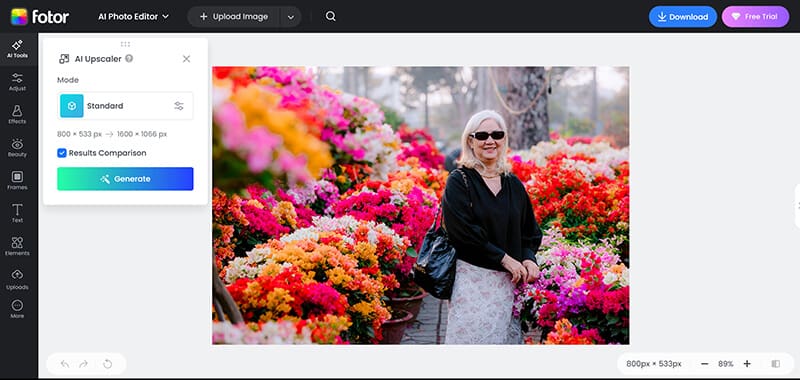 Fotor Photo Enlarger