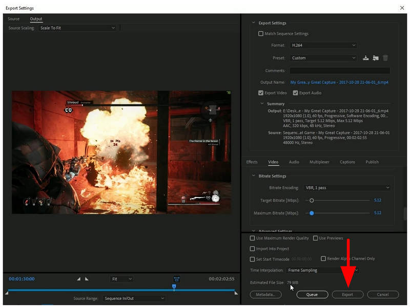 Premiere Pro Export Video
