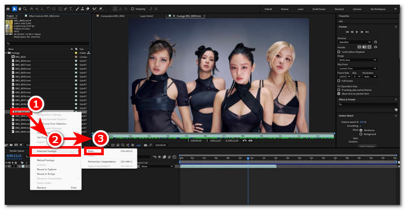 Interpret Footage Method