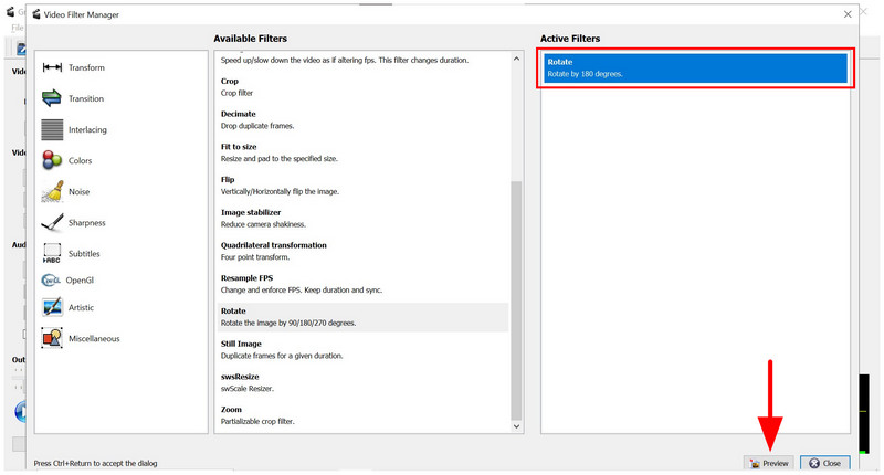Avidemux Filters Preview