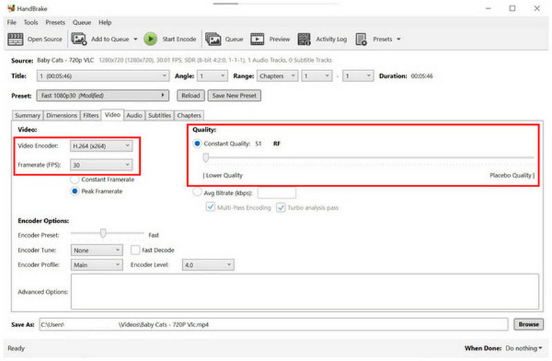 Handbrake Encoder Quality