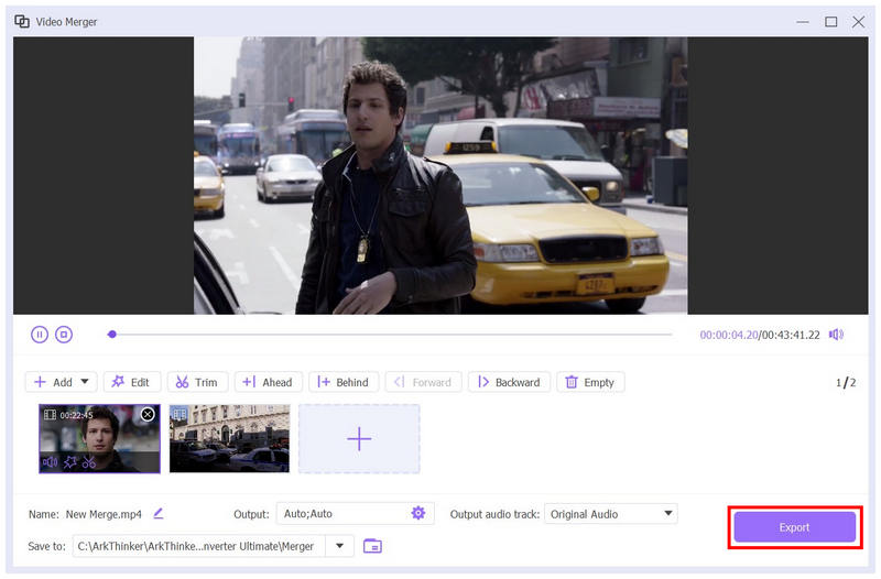 Arkthinker Video Converter Ultimate Export Button