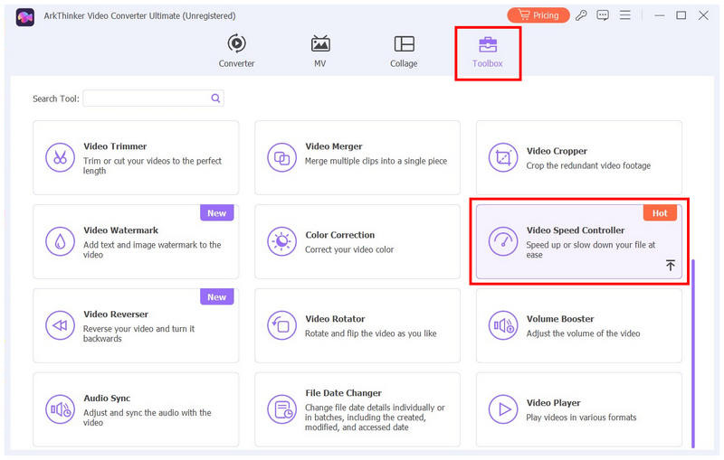 Arkthinker Video Converter Ultimate Toolbox Video Speed Controller