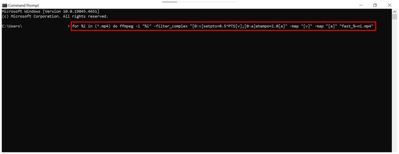 Ffmpeg Batch Processing Command