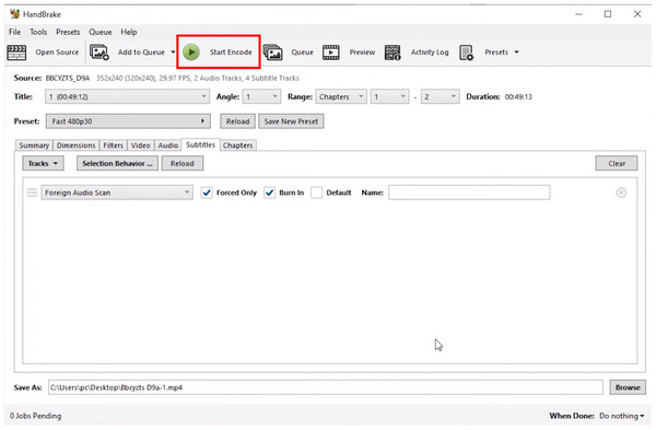 Handbrake Encode DVD