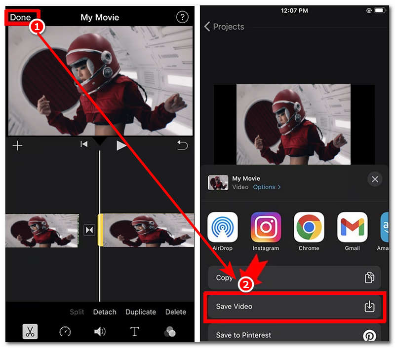 Save Or Export Video