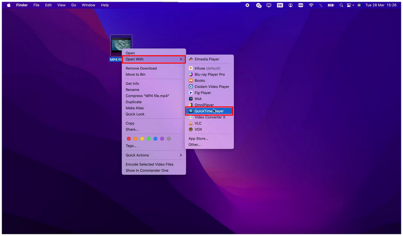 Quicktime Player Open File