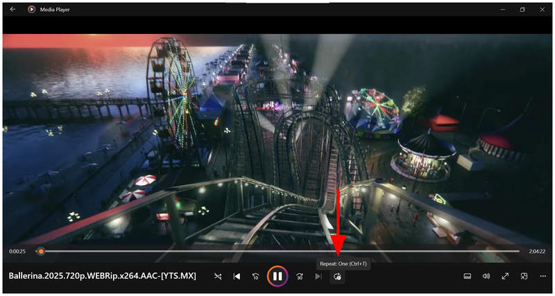 Windows 11 Media Player Repeat One