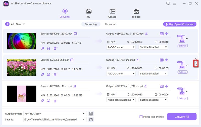 Put Mp4 in Prder In Arkthinker