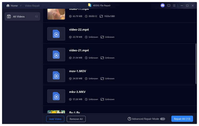 4ddig Video Repair Queue