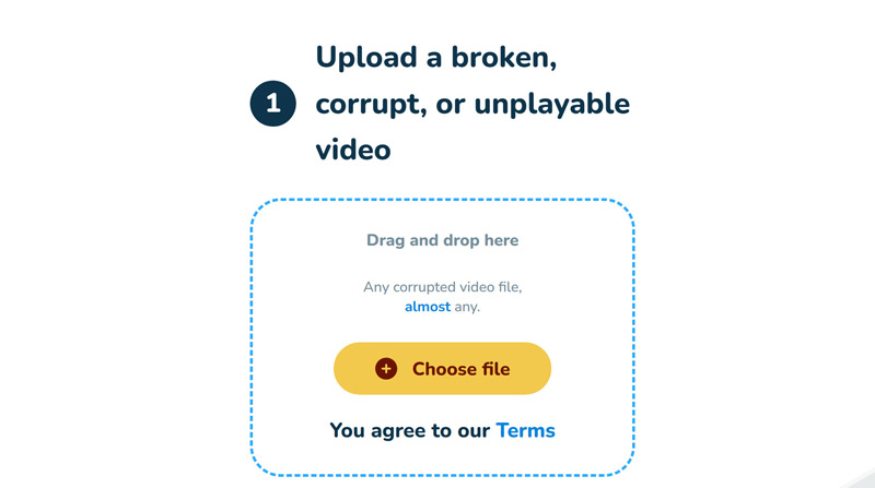 Upload Corrpted File Clever Video Repair Online