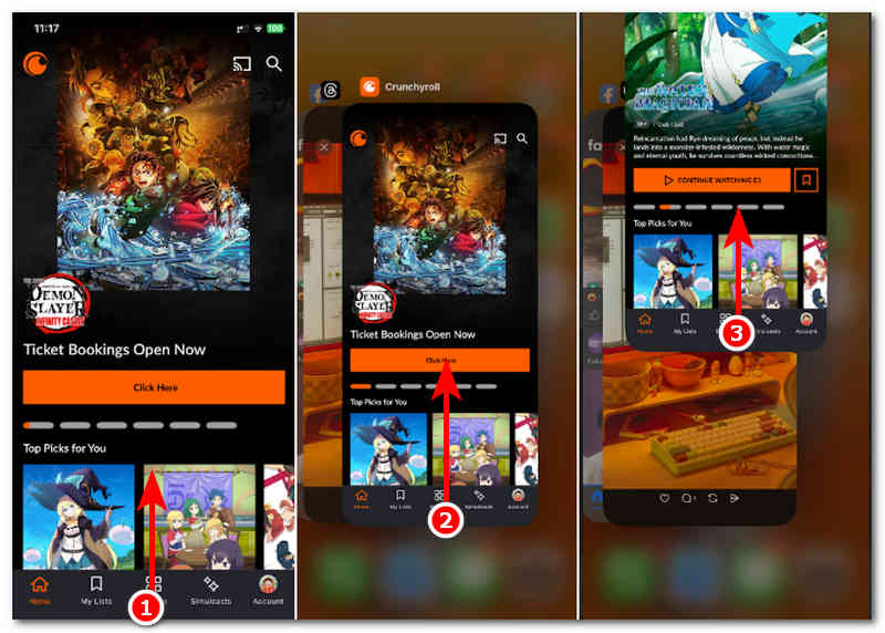 restarting-crunchyroll-app