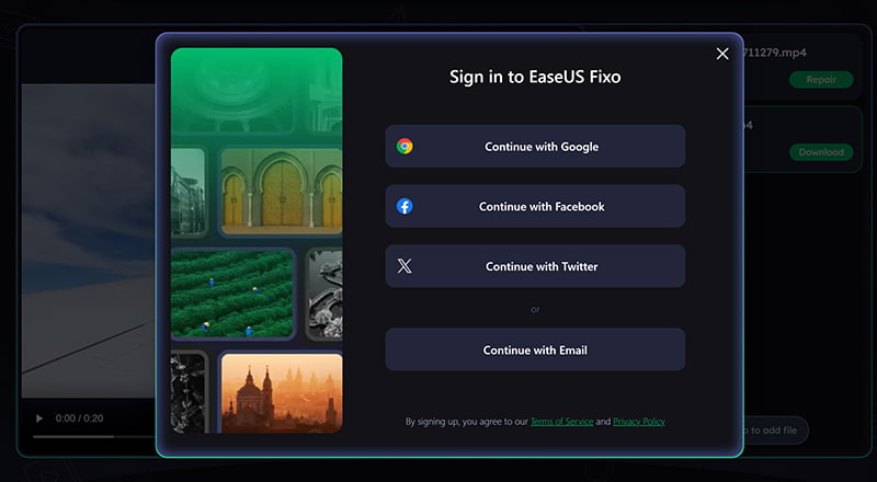 EaseUS Video Repair Online Login
