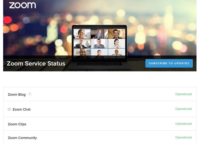 Zoom Status Page