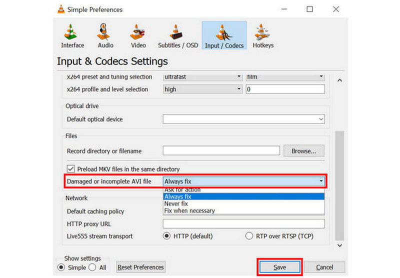 Vlc Media Player Damaged File Settings