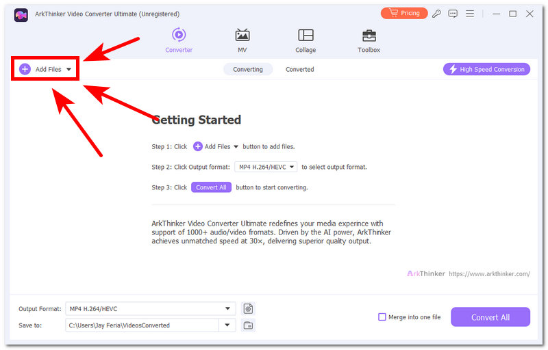 Click Add Files Button