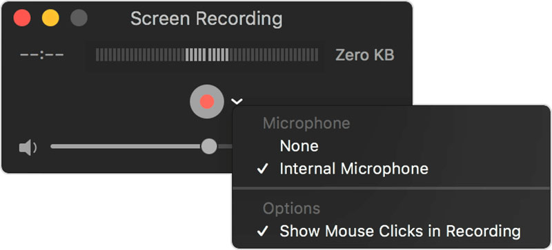 Select Quicktime Recording Settings