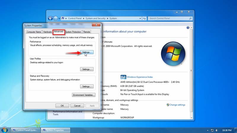 Advanced System Settings