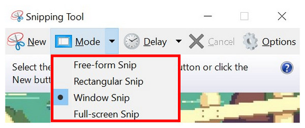Snipping Tool Select Mode New
