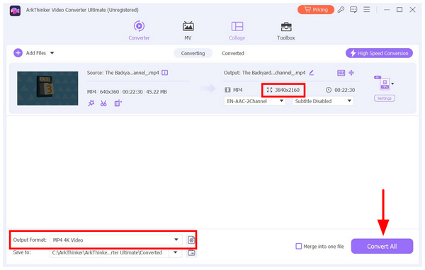 Arkthinker Video Converter Ultimate Convert